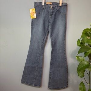 Danesi Low Rise Flare Jeans with Embellishments. NWT. Juniors Size 3